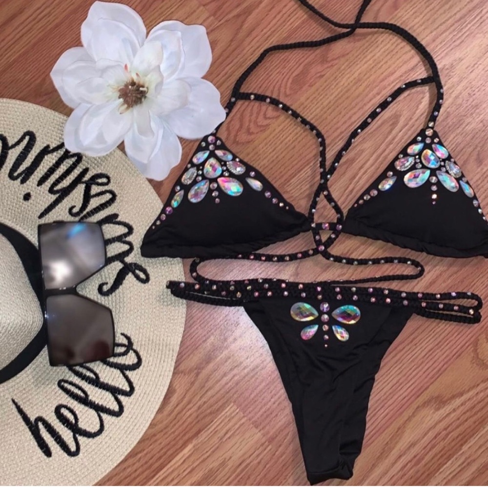 Black handmade bikini